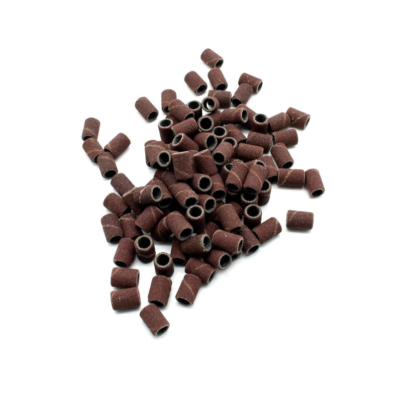T-MAX 50 pc 1/2 Inch and 50 pc 1/4 Inch Sand Drum Grit 60 Coarse with 2 pc 1/8 Inch Mandrel for Dremel Rotary Tools - Image 4